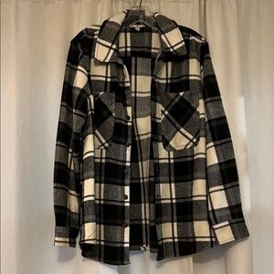 Como Vintage Black and White Plaid Jacket